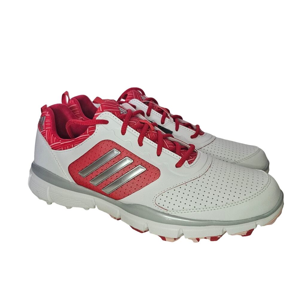 Women's White and Red Athletic Sneakers